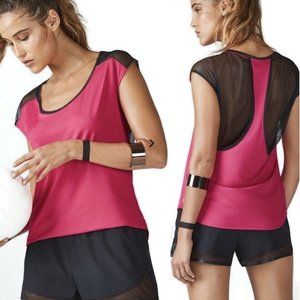 Fabletics Vanessa  Mesh Athletic Pink Active Top